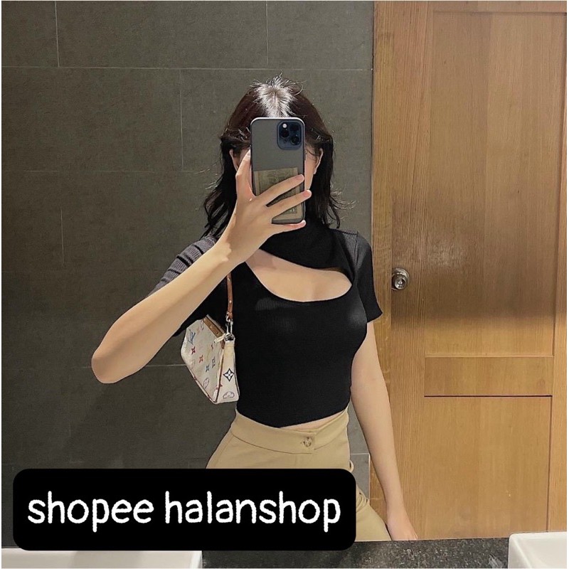 [HCM]áo croptop kiểu khoét vai mới về vkv