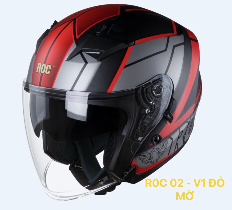 MŨ BẢO HIỂM 2 KÍNH LÓT THÁO RỜI ROC 02