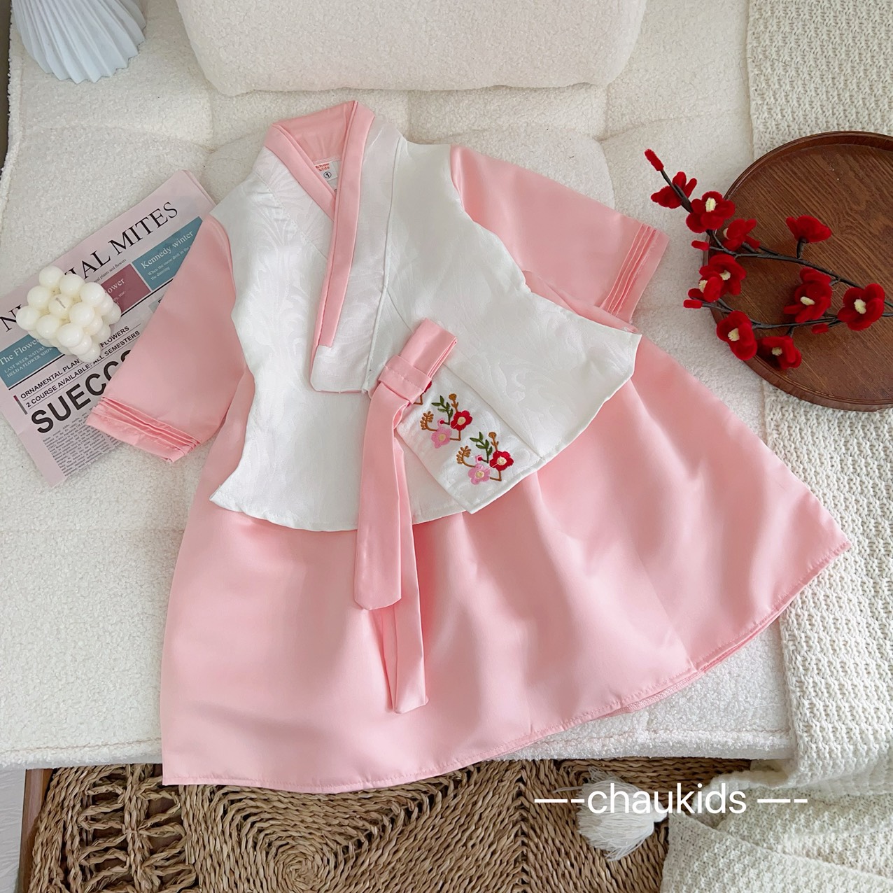 Đầm hanbok cho bé gái gồm cài tóc ( 2 - 6 tuổi)