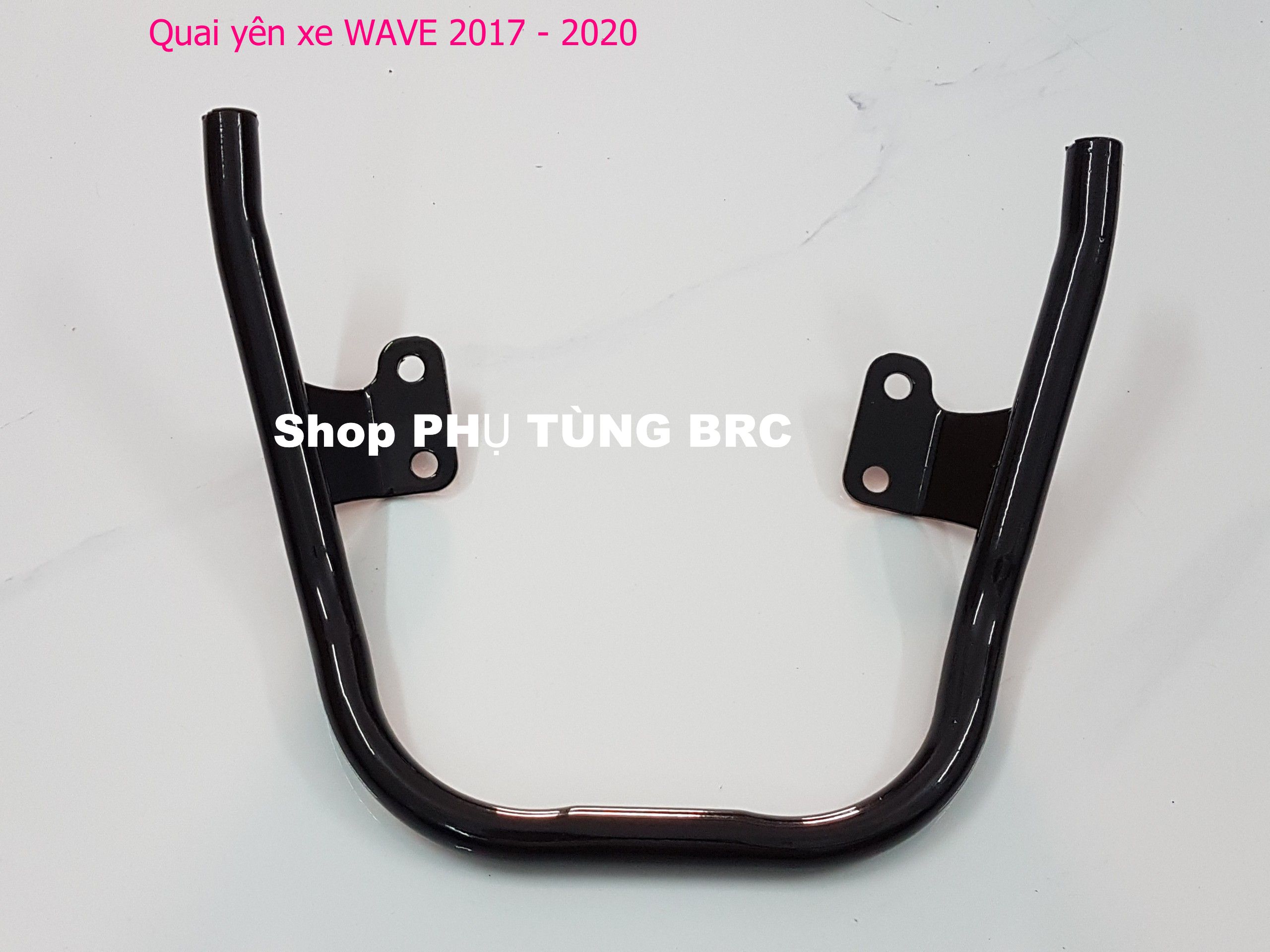 Tay dắt ( quai yên) INOX sơn đen xe  WAVE A 2017 - 2020, BLADE, RS100, WAVE A 2010 - 2016