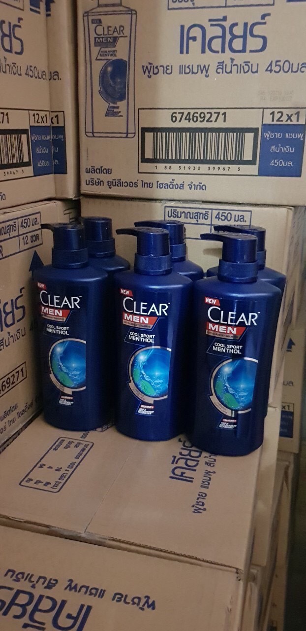 [HCM]Dầu Gội Clear Men bạc hà Thái Lan 410ml