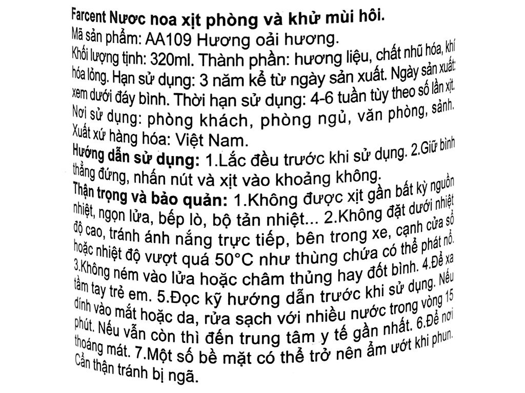 Nước hoa xịt phòng Farcent 320ml-Hương lavender