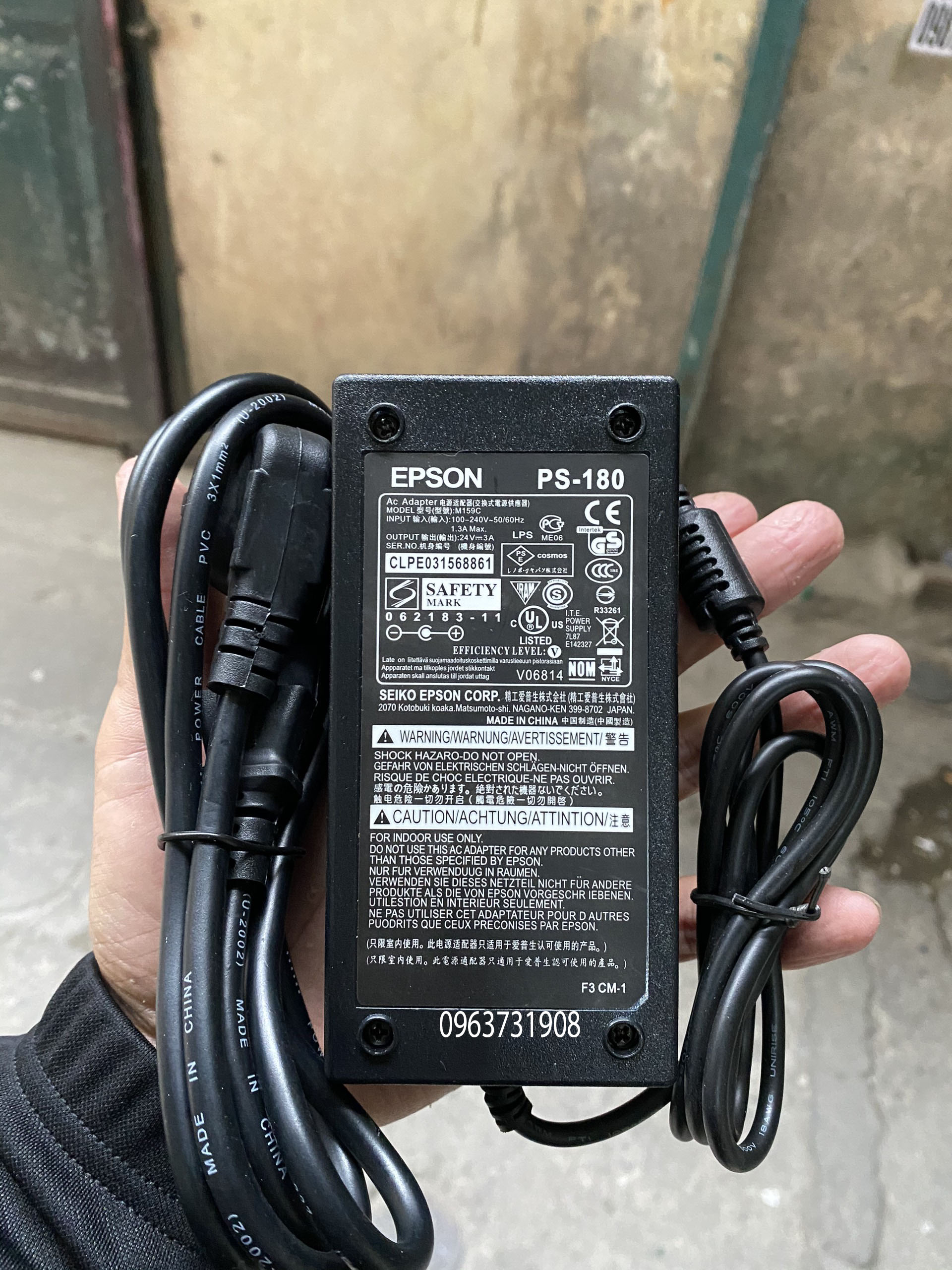Adapter nguồn 24V 3A zin bóc máy
