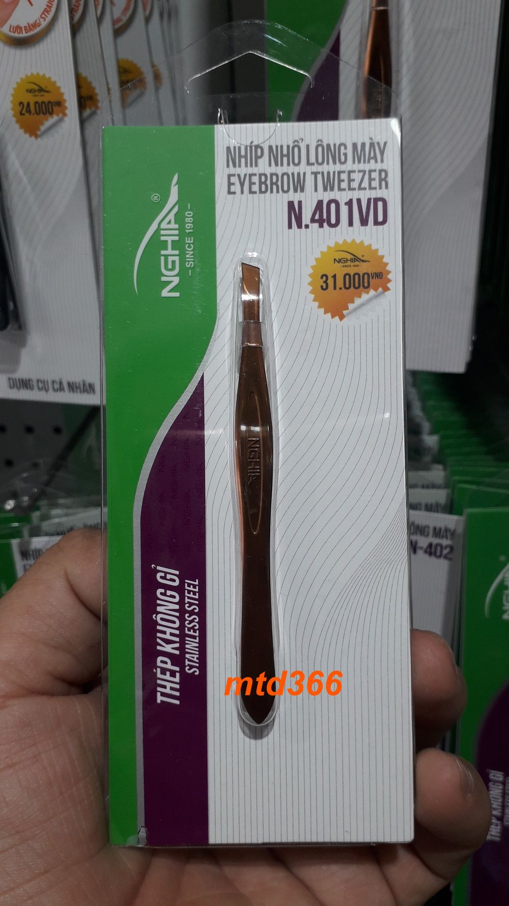 Nhíp Nghĩa N.401, kèm nghĩa.