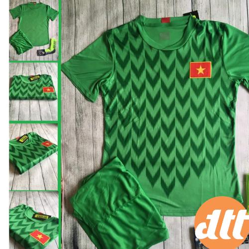 Bộ đá banh quần áo đá bóng thi đấu VIỆT NAM 2019-20 màu đỏ trắng xanh lá thủ môn Thể Thao 360