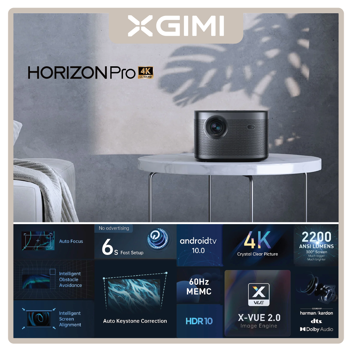Máy Chiếu Thông Minh XGiMi Horizon Pro - Bản Quốc Tế