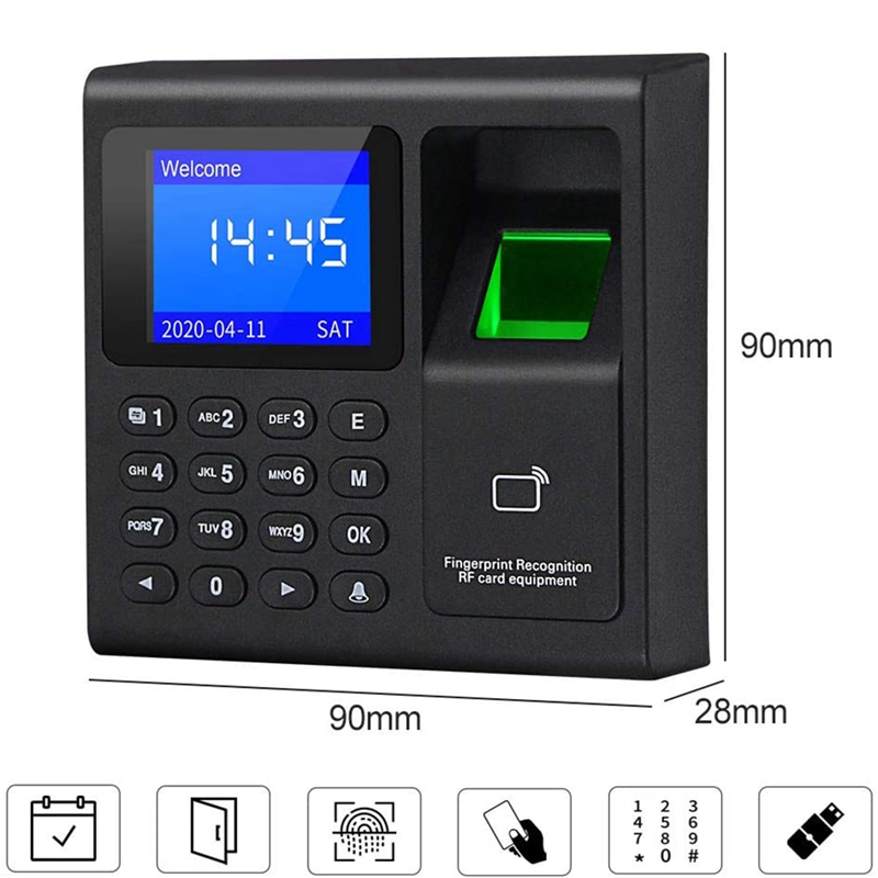 Biometric RFID Access Control System RFID Keypad USB Fingerprint System Electronic Time Clock Attendance Machine máy thẻ thời gian
