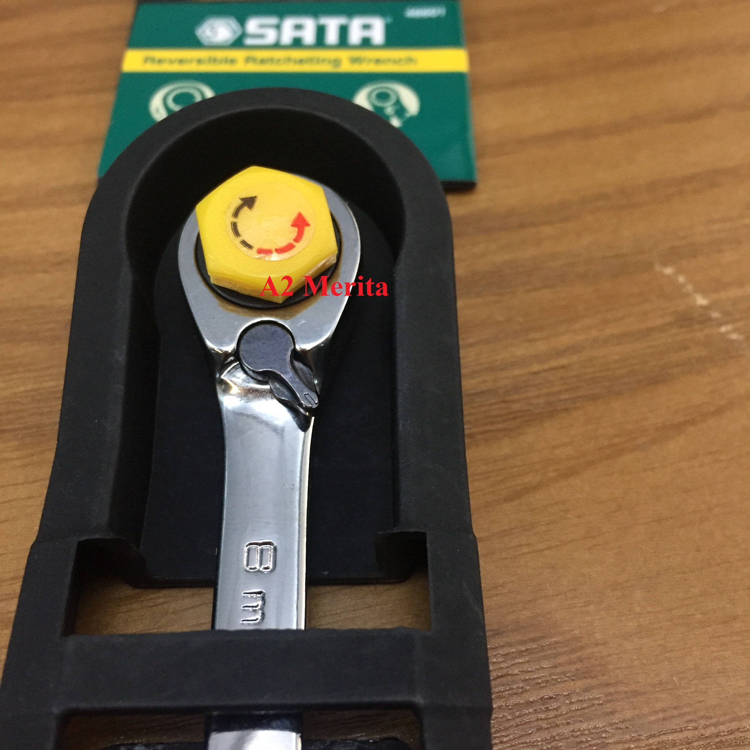 Cờ lê vòng miệng tự động đảo chiều sata 8mm 46601