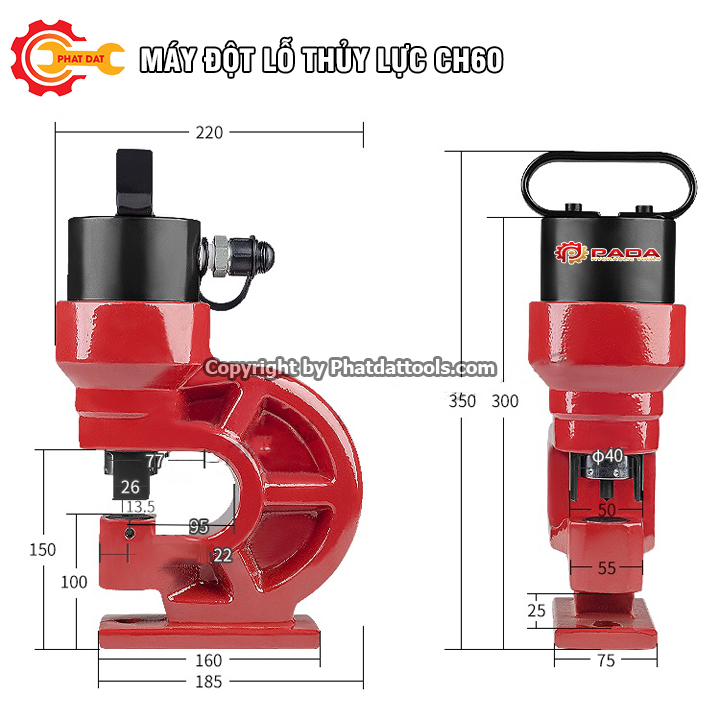 Máy Đốt Lỗ Thủy Lực Đa Năng CH60/CH60L - Dụng Cụ Thợ Sửa Chữa Chính Hãng