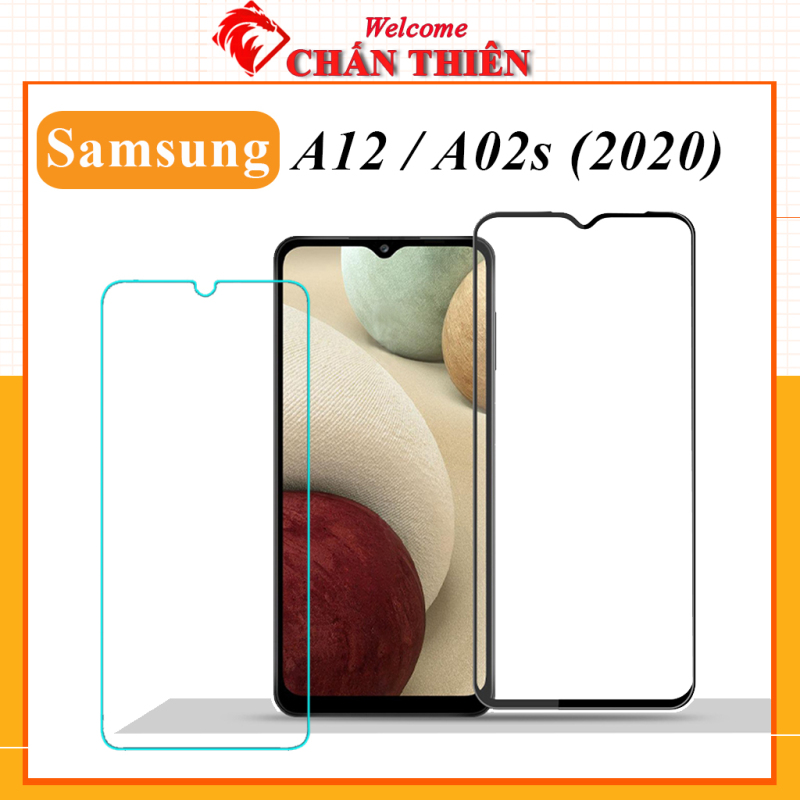 Kính cường lực Samsung A12 A02 A02s 2021 full màn hình và trong suốt cảm ứng mượt tặng kèm khăn lau