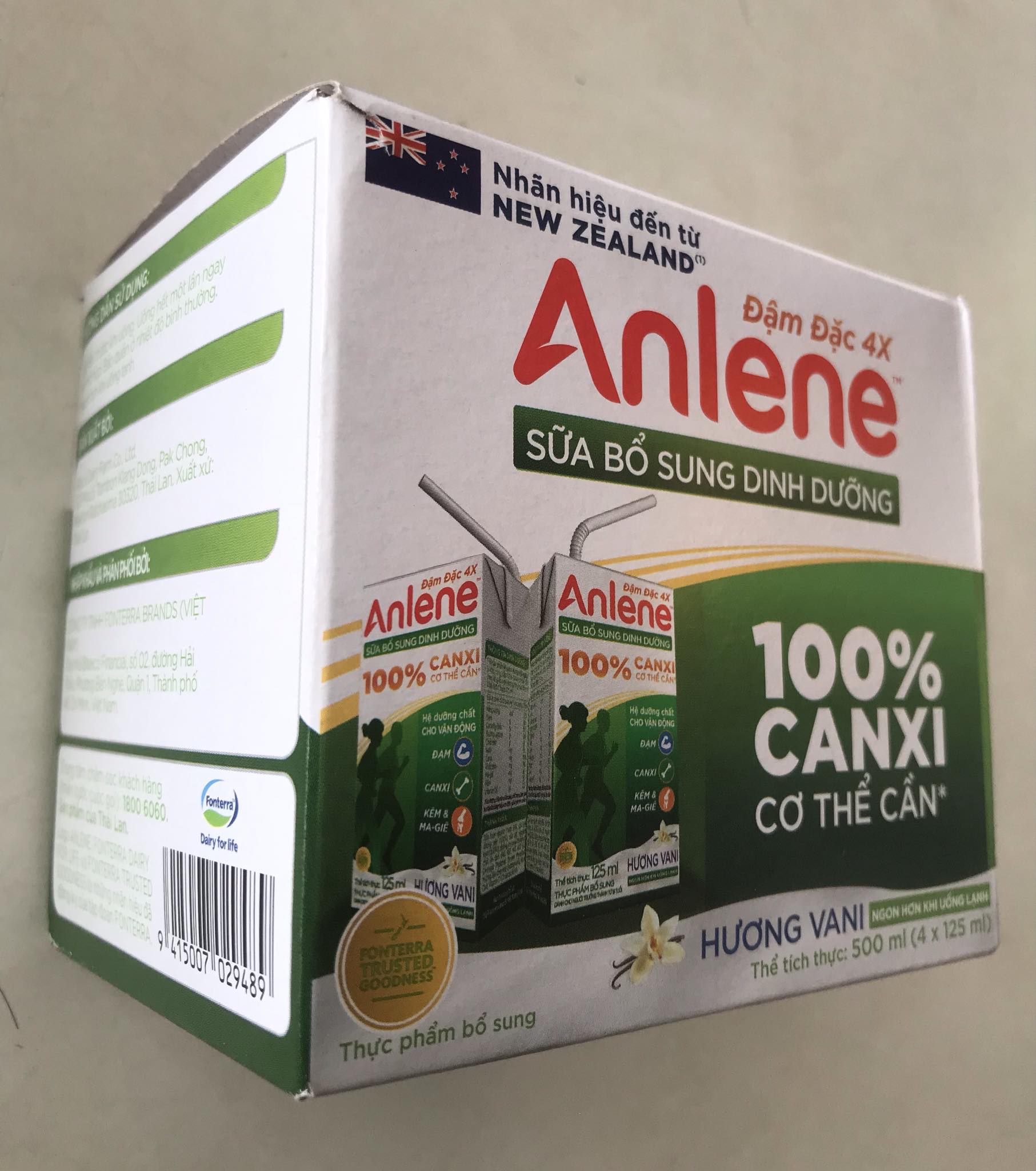 Lốc lẻ sữa nước Anlene Concentrate Vani đậm đặc 125ml