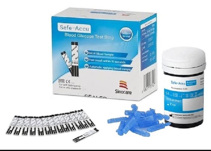 Que Thử Đường Huyết Sinocare Safe-Accu (Hộp 50-Hộp 25 Que)