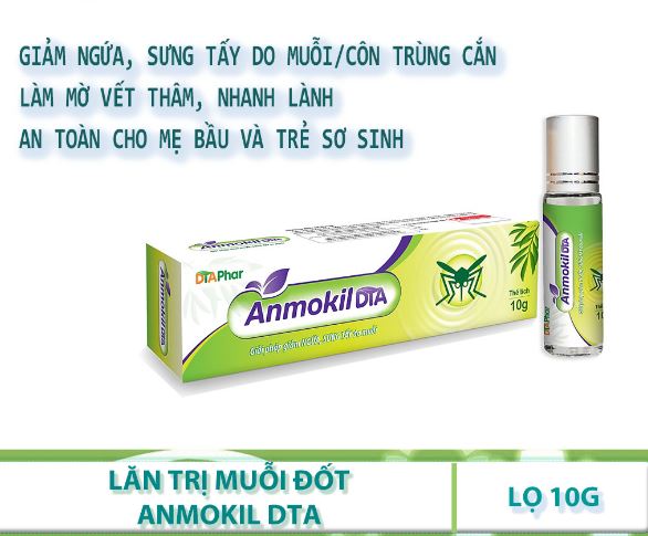 Lăn muỗi đốt, côn trùng cắn AnsMoskil, giảm sưng do muỗi đốt, côn trùng cắn, An toàn cho trẻ.