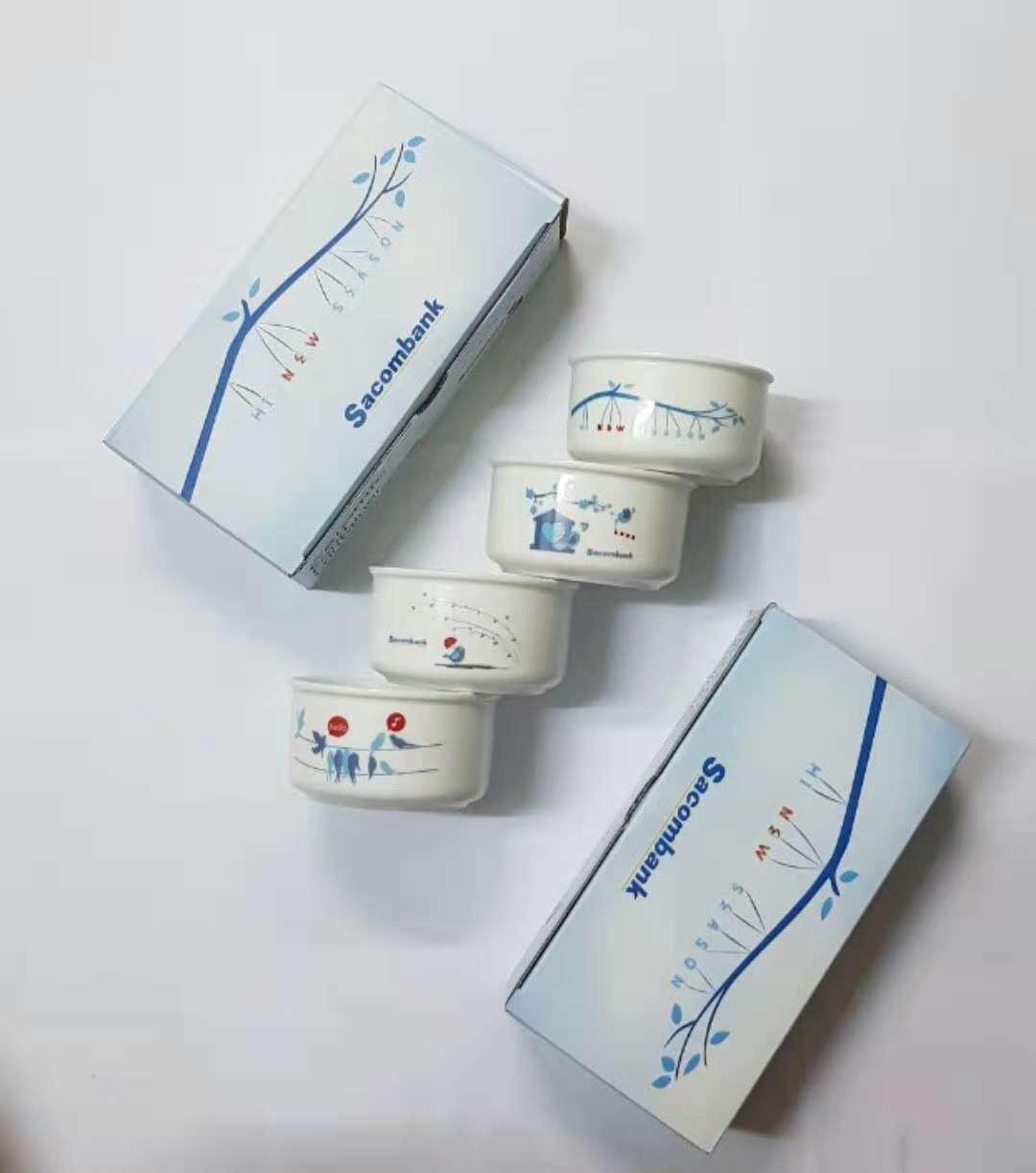 Bộ hộp gồm 2 chén sứ có nắp đậy Cao cấp ( tính năng sp xem ở hình cuối)