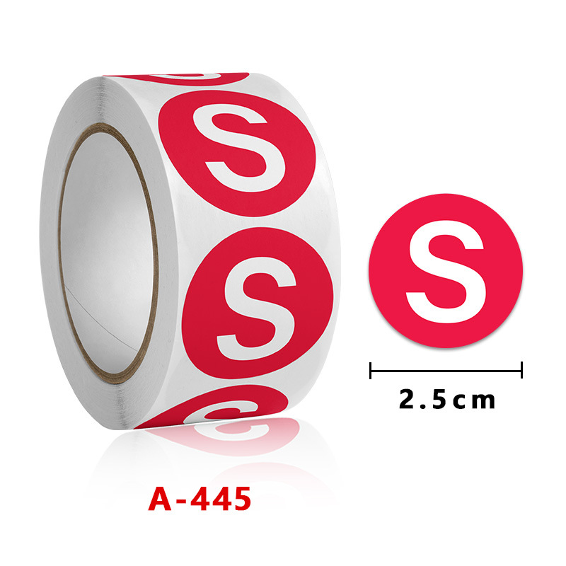 Cuộn 500 tem Sticker dán size quần áo  2.5cm