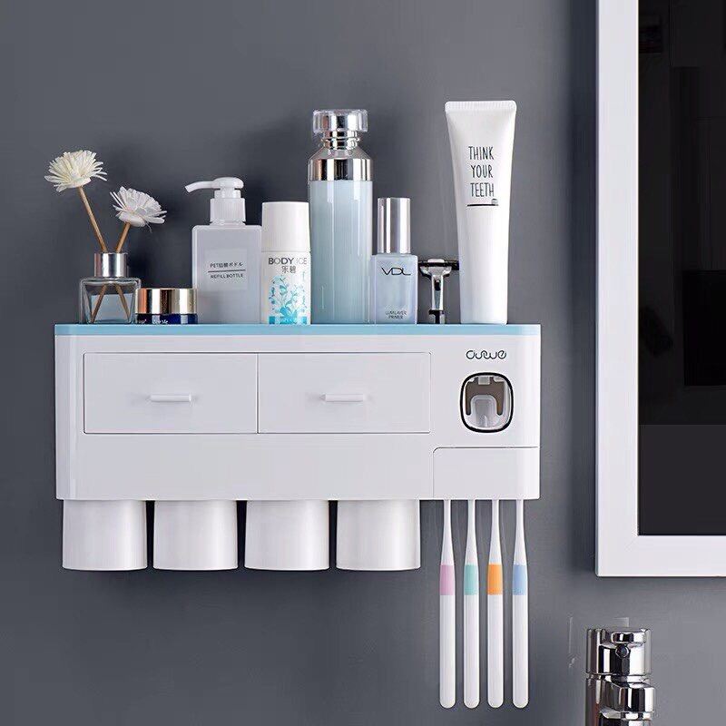 Bộ Nhả Kem Đánh Răng Ecoco Tự Động 3 cốc