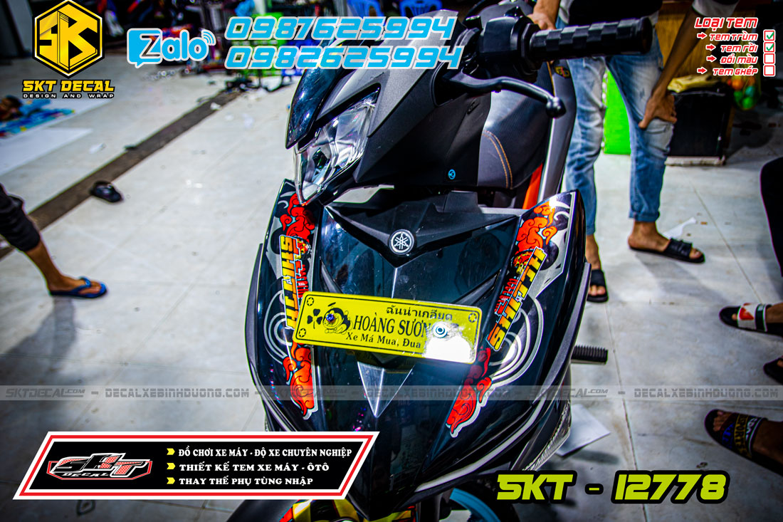tem rời exciter 150 mèo thần tài