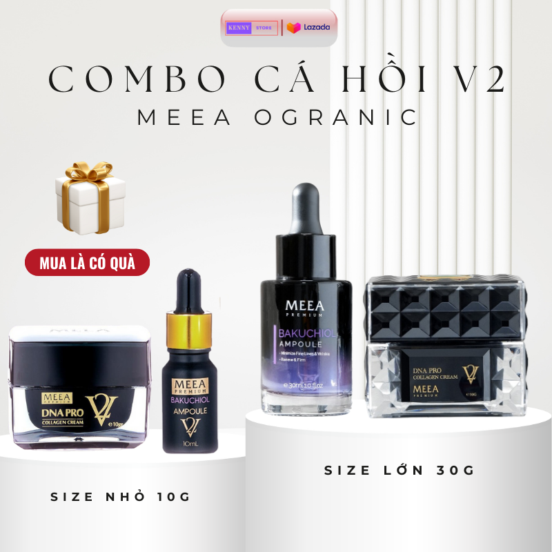 Kem Face Collagen Cá Hồi V2 Meea Và Tinh Chất [Full Size 10g và 30g]