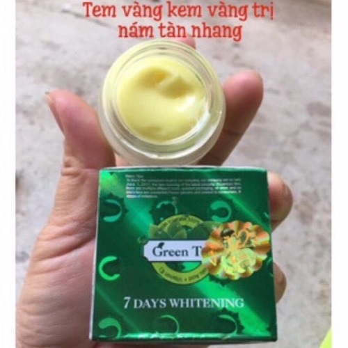 kem trắng da 7 ngày Green tea
