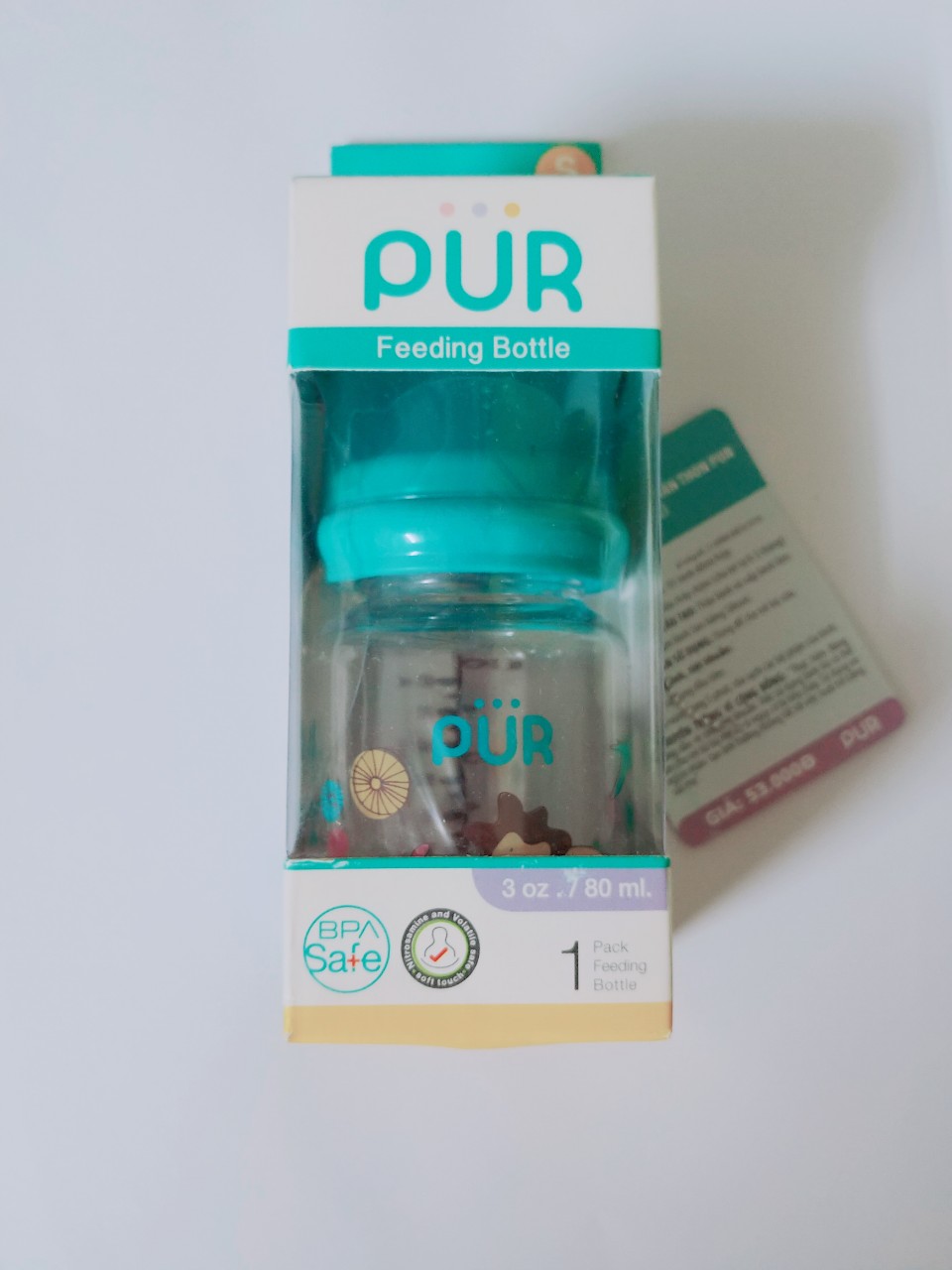 Binh sữa Pur cổ thường thân thon 80ml