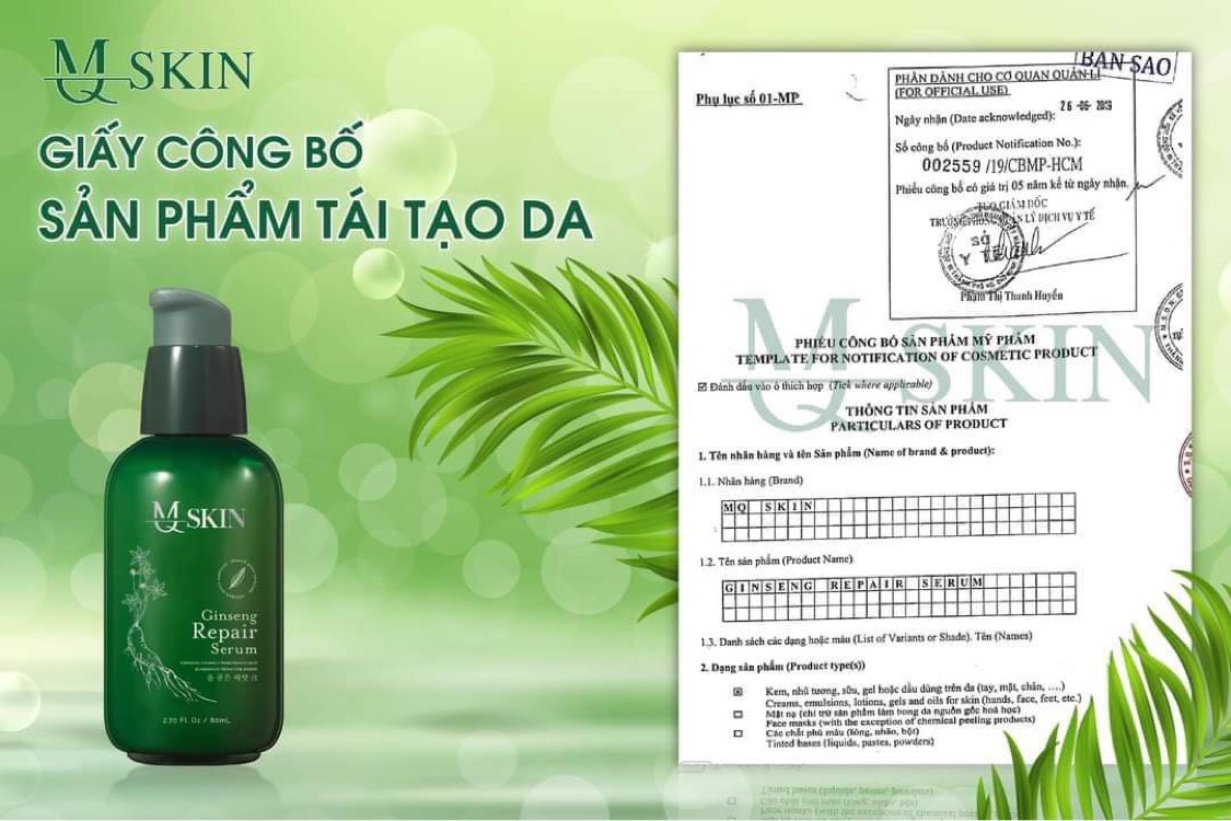 SERUM THAY DA NHÂN SÂM MQ SKIN