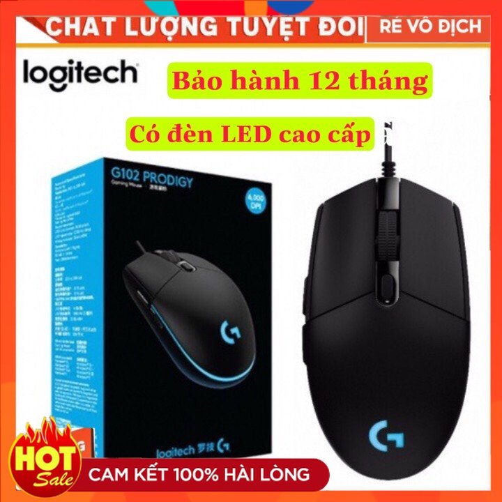 Chuột logitech g102 gaming chuột chơi game có dây g102 led rgb 8000dpi - hàng nhập khẩu- có đèn led . chuột dây logitech- lindu shop