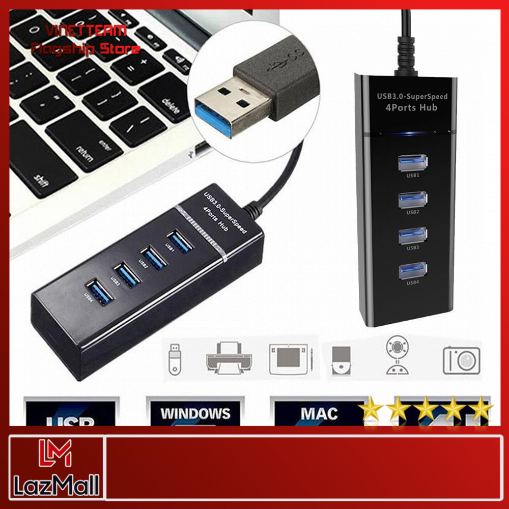 [Hub usb 3.0] bộ chia cổng usb từ 1 thành 4 cổng usb tốc độ 3.0 Tốc độ truyền lên tới 5Gbps dây dài 50cm