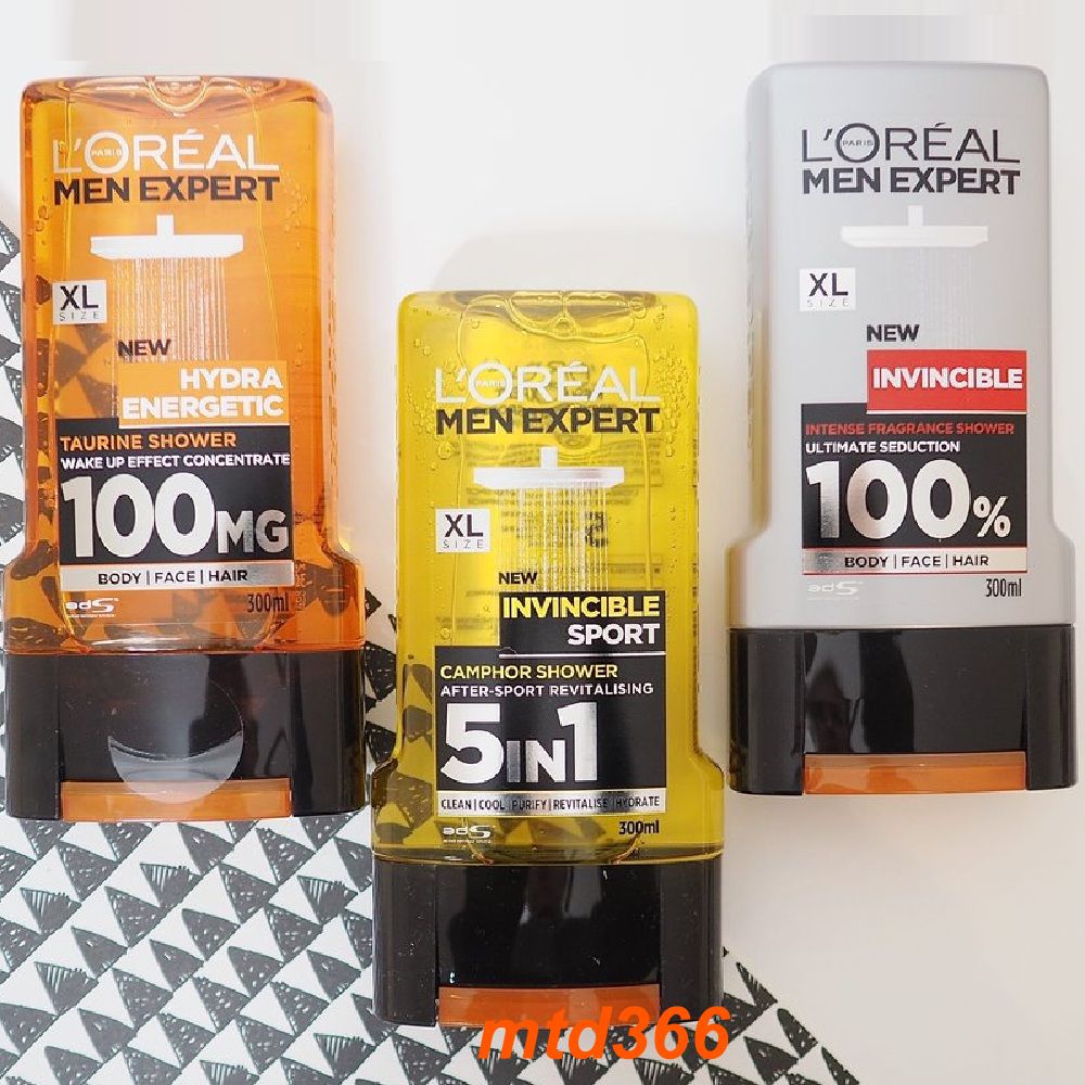 Gel Tắm Nam Loreal 300ml Hydra Energetic Men Expert
