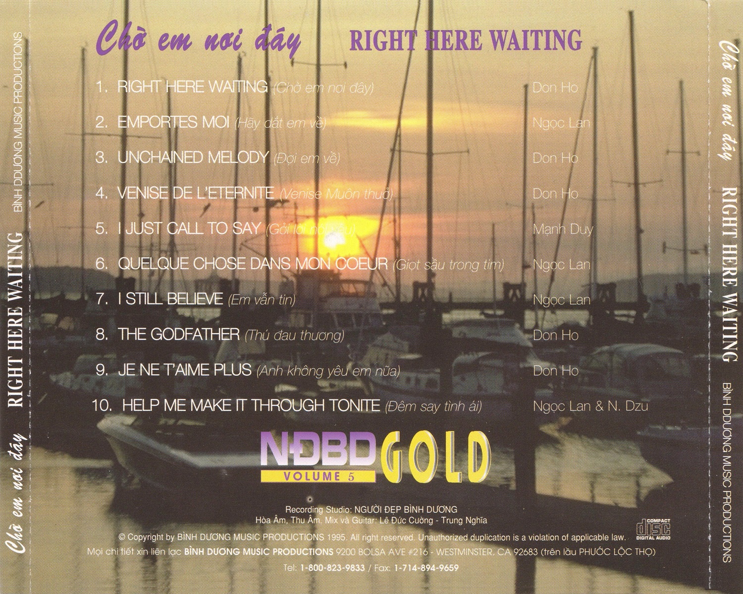 Set of 6 Cds of Ngoc Lan's Singing 4 (Japanese Disc)