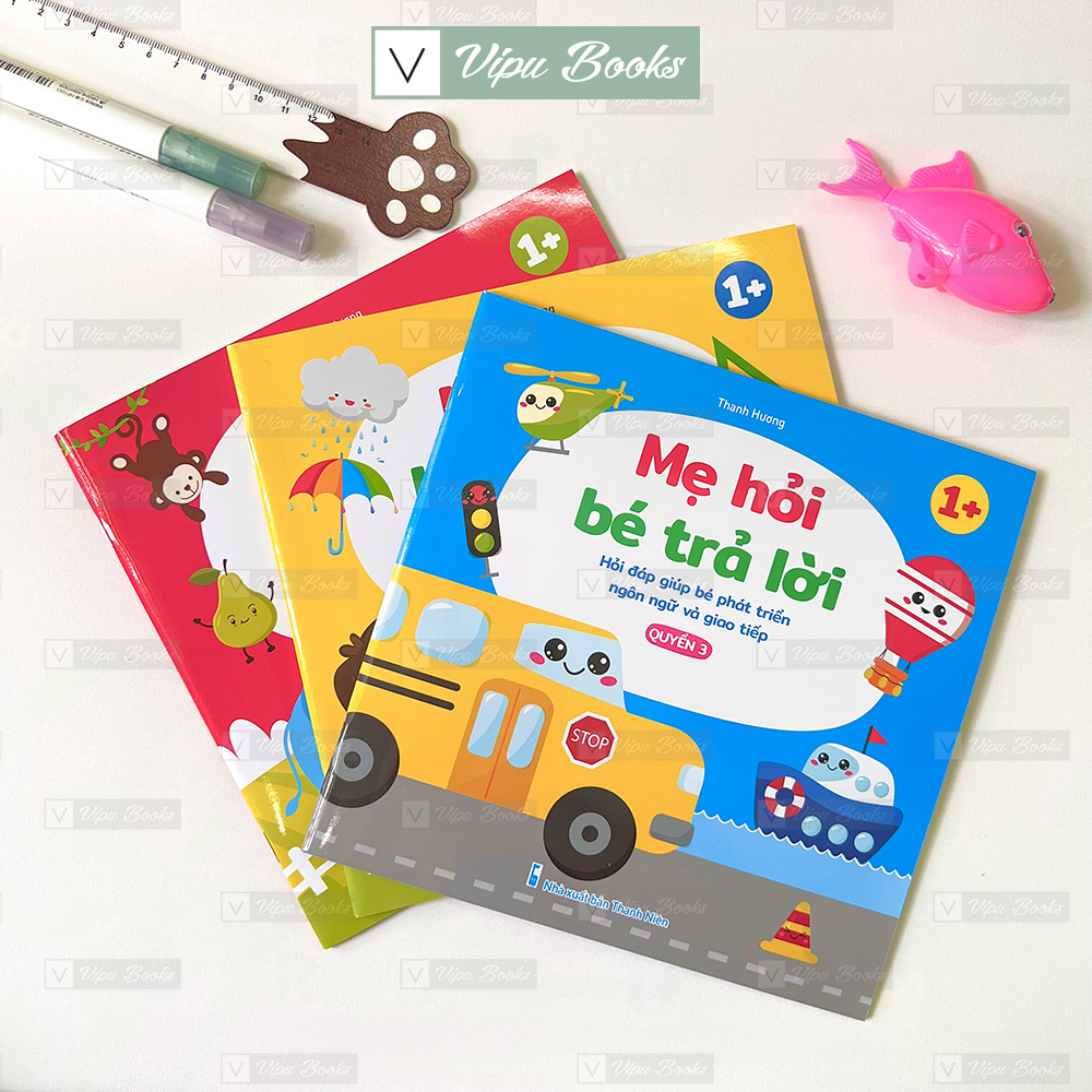 Sách -bộ 3 cuốn 145 câu hỏi phát triển trí tuệ - mẹ hỏi, bé trả lời