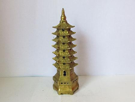 Tháp văn xương đồng 7 tầng cao 17 cm