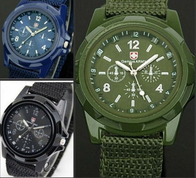 ( Tặng thêm 1 viên pin trị giá 20k ) Đồng hồ unisex mặt cá tính dây dù