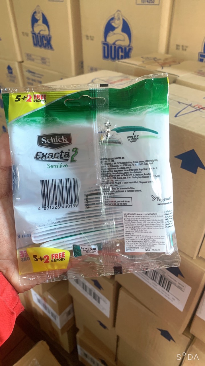 Dao Cạo Râu Schick Exacta2 For Sensitive Skin Mỹ 5+2 cây
