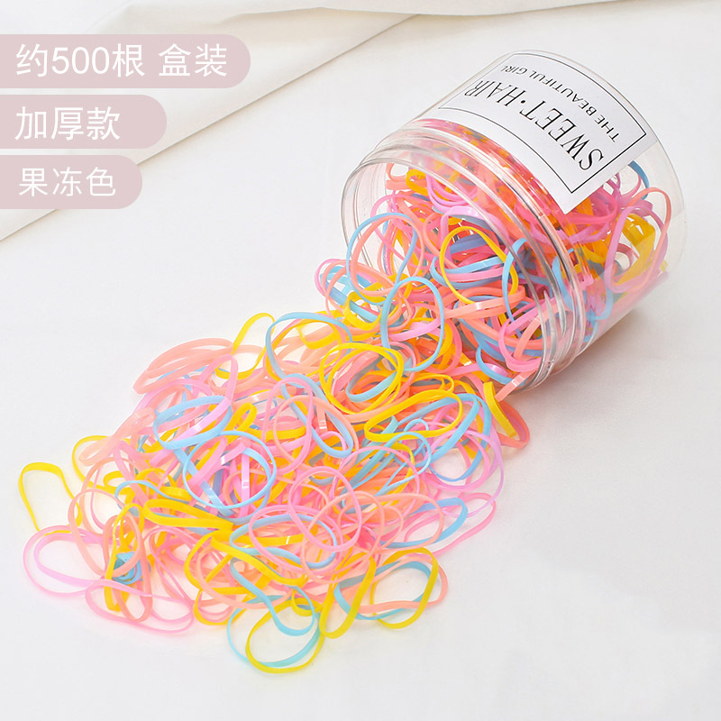 Set 200-350 sợi dây thun cột tóc co giãn dùng một lần cho nữ, cột tóc cho nữ đẹp