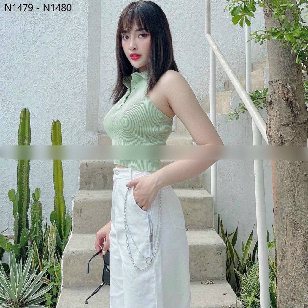 Áo ba cổ sát tay cổ bẻ cài nút sexy MC