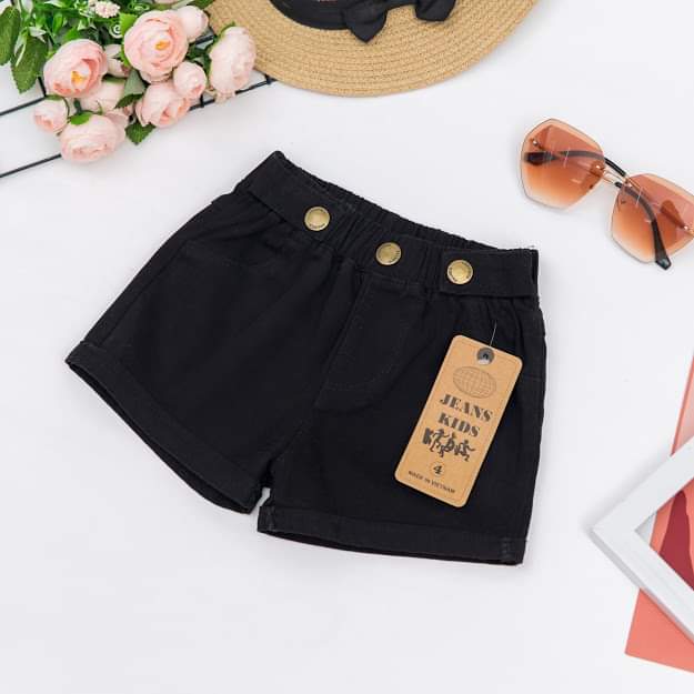 Quần short kaki mềm co giãn bé gái