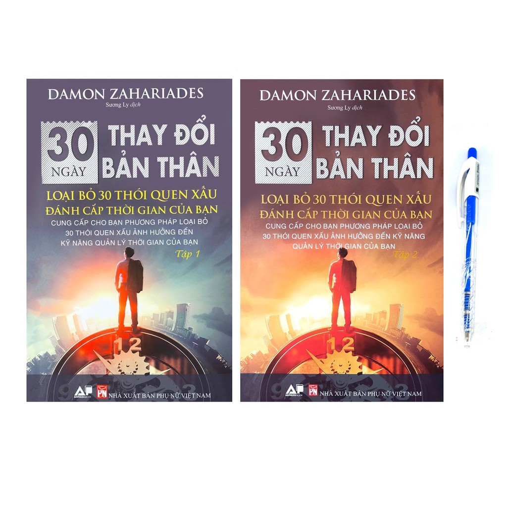 Sách - Combo 30 Ngày Thay Đổi Bản Thân - Loại Bỏ 30 Thói Quen Xấu Đánh Cắp Thời Gian Của Bạn (Tập 1+Tập 2)