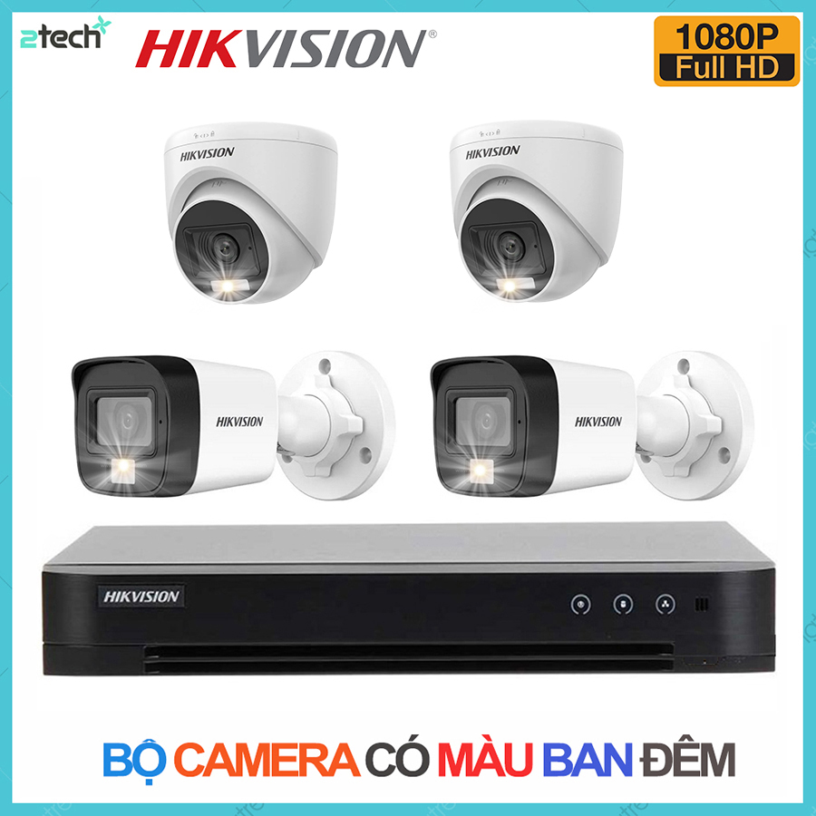 Trọn Bộ Camera Hikvision 2.0MP Full HD - Bộ 4 Camera Hikvision