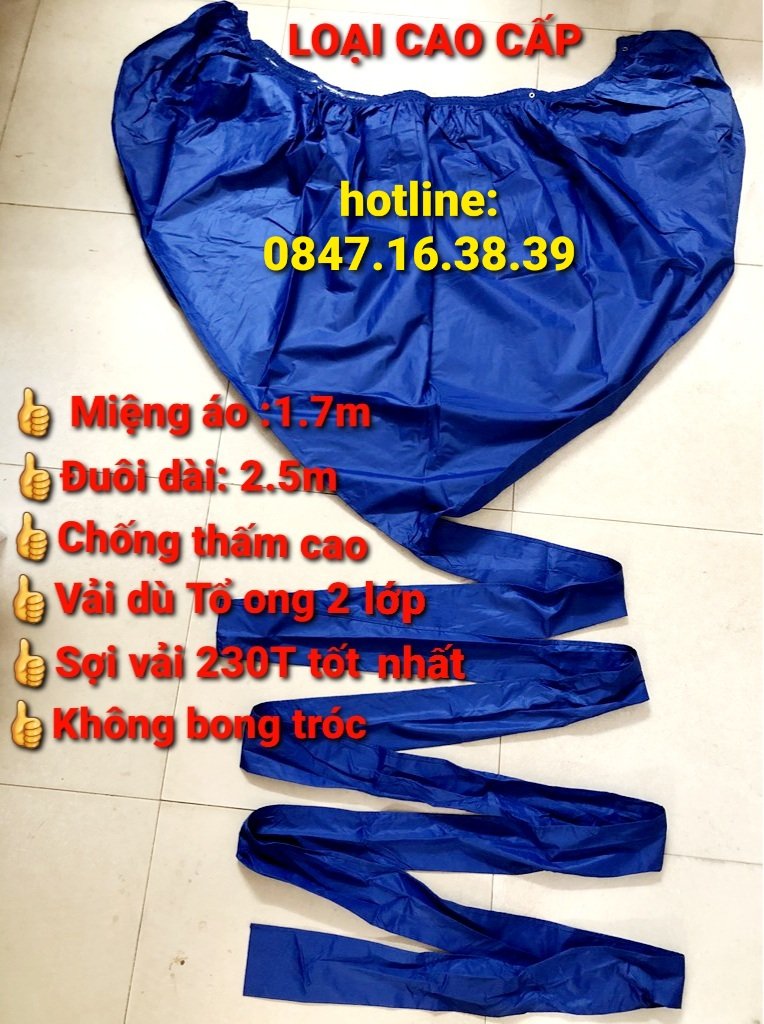 [SẴN TP. HCM] (loại xịn - tặng dây sỏ) [LOẠI THỢ CHUYÊN SỬ DỤNG] Áo trùm vệ sinh vải sợi Dù cao cấp miệng áo 1m7 - Túi trùm xịt rửa máy lạnh bạt bảo dưỡng điều hoà