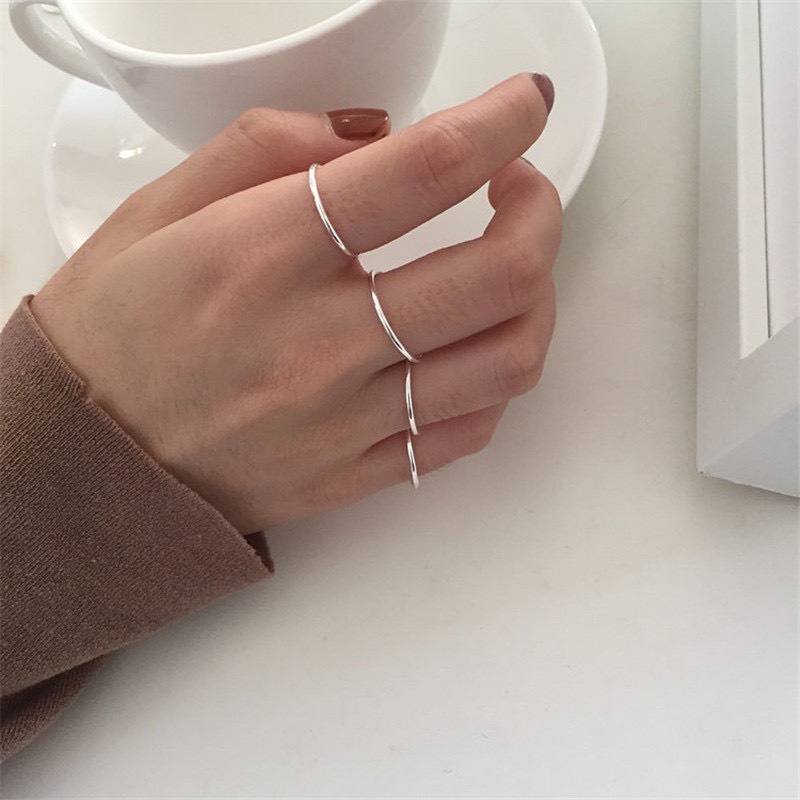 Nhẫn Bạc Trơn Dreamsilver Basic Nhiều Size NT001