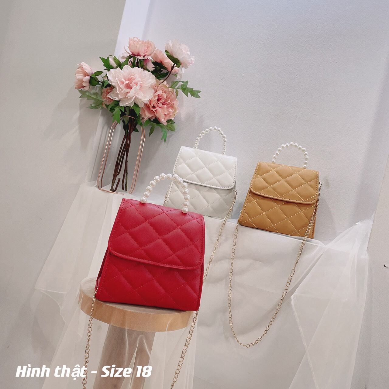 Handbag female cross straps Pearl mini beauty fashion outing cute cheap HT256