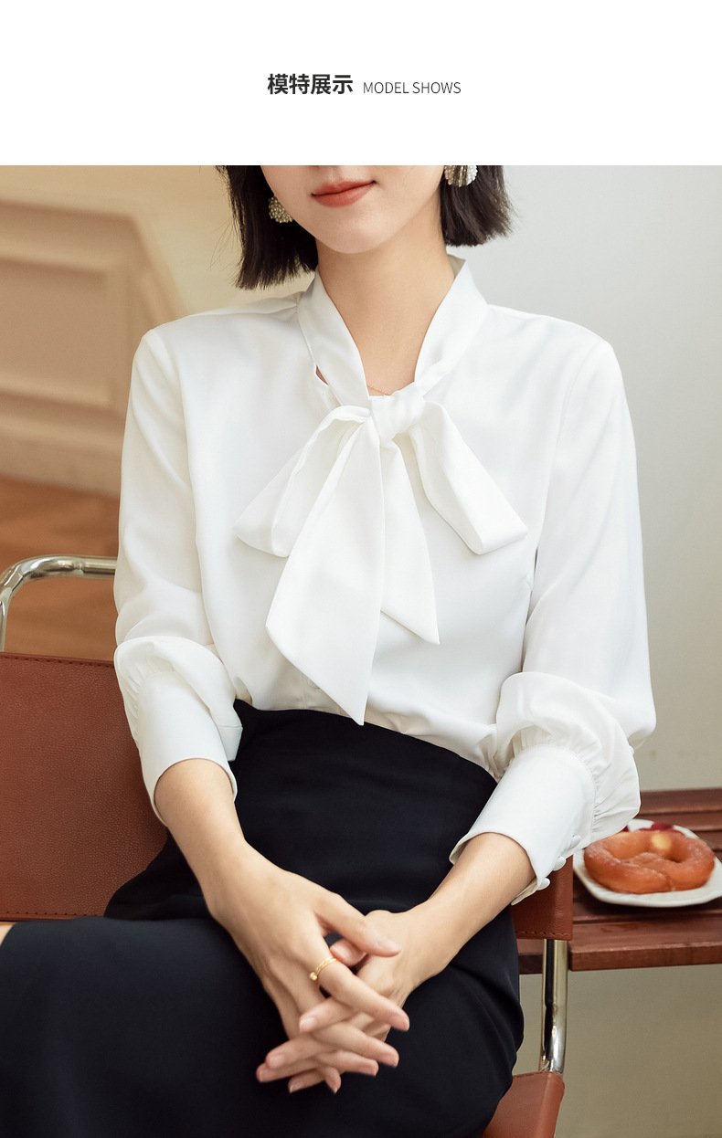 Áo sơ mi cột dây nơ