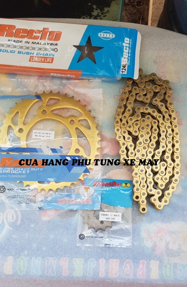 Trọn bộ sên nhông dĩa Recto cho xe Dream/ Wave/ Sirius