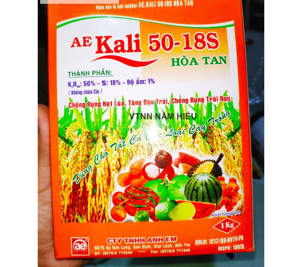 Phân Bón Lá Kali Hòa Tan Ae 1Kg (10 Gói 100G)