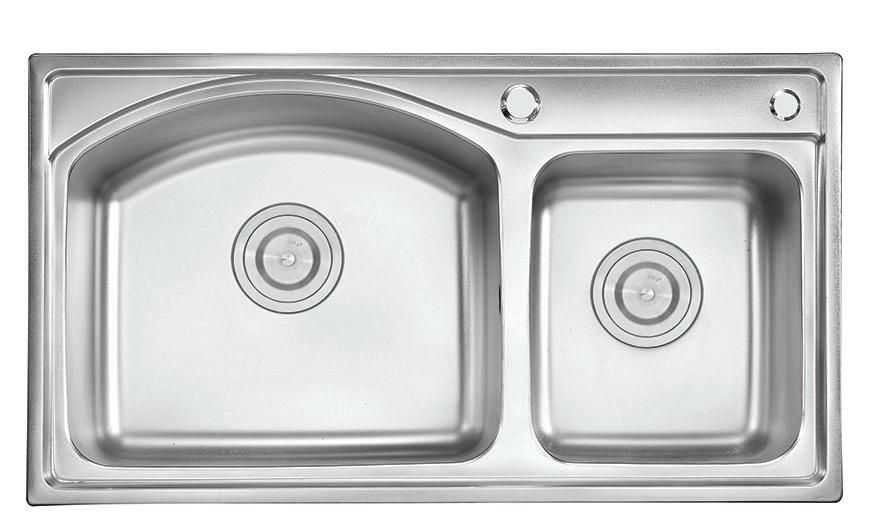 (Có Video) Chậu Inox SUS304 2 hố Eurolife EL-C8145 (Trắng bạc)