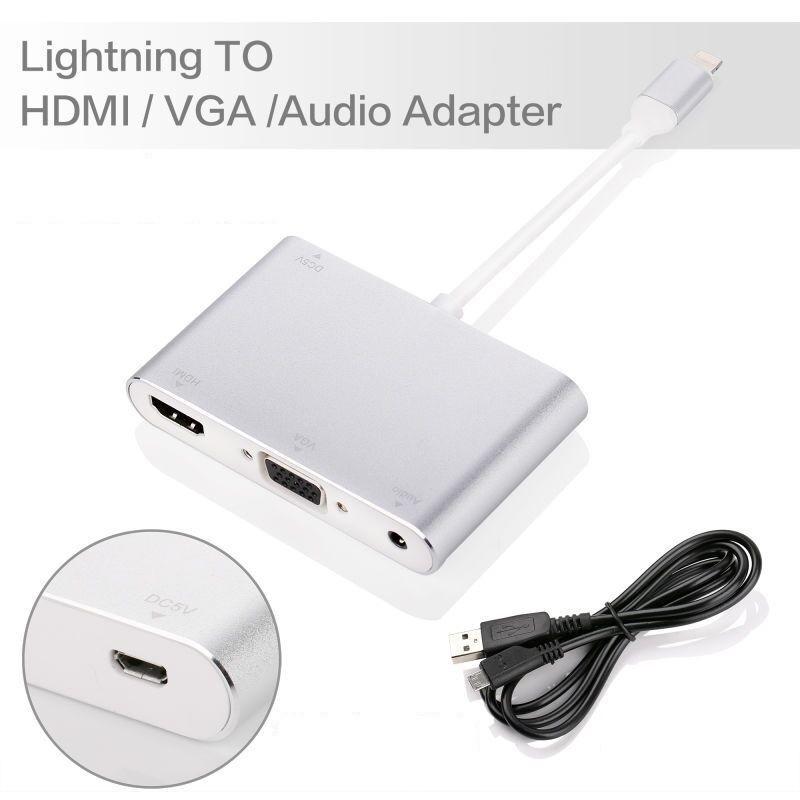 Cáp chuyển đổi Lightning to Digital AV Multiport HDMI VGA Audio