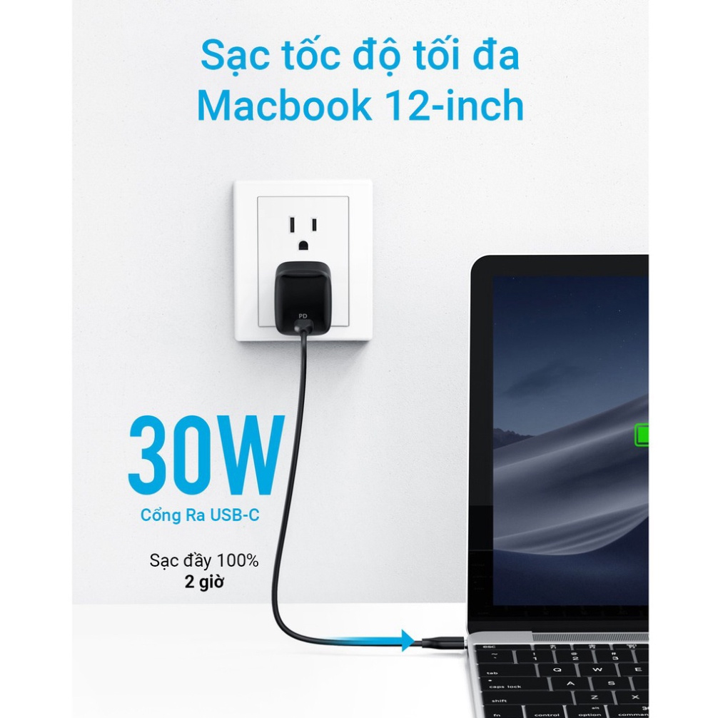 [Anker Việt Nam] Củ sạc Anker PowerPort Atom PD 1, 30w - A2017