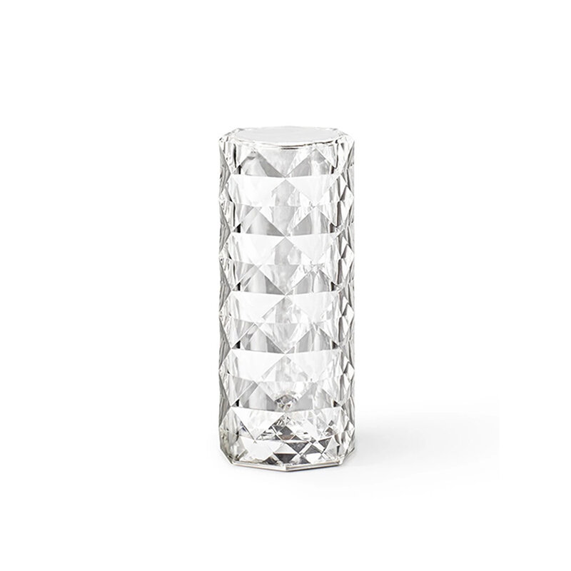 Crystal Table Lamp LED Rose Light Projector 3/16 Colors Touch Adjustable Romantic Diamond Atmosphere Light USB Touch Night Light