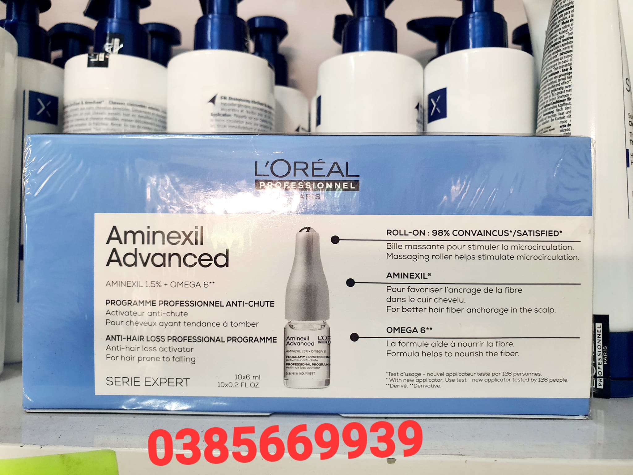 LOREAL AMINEXIL ADVANCED Essence REDUCES LOSS FOR Thin Hair 10 - BOX