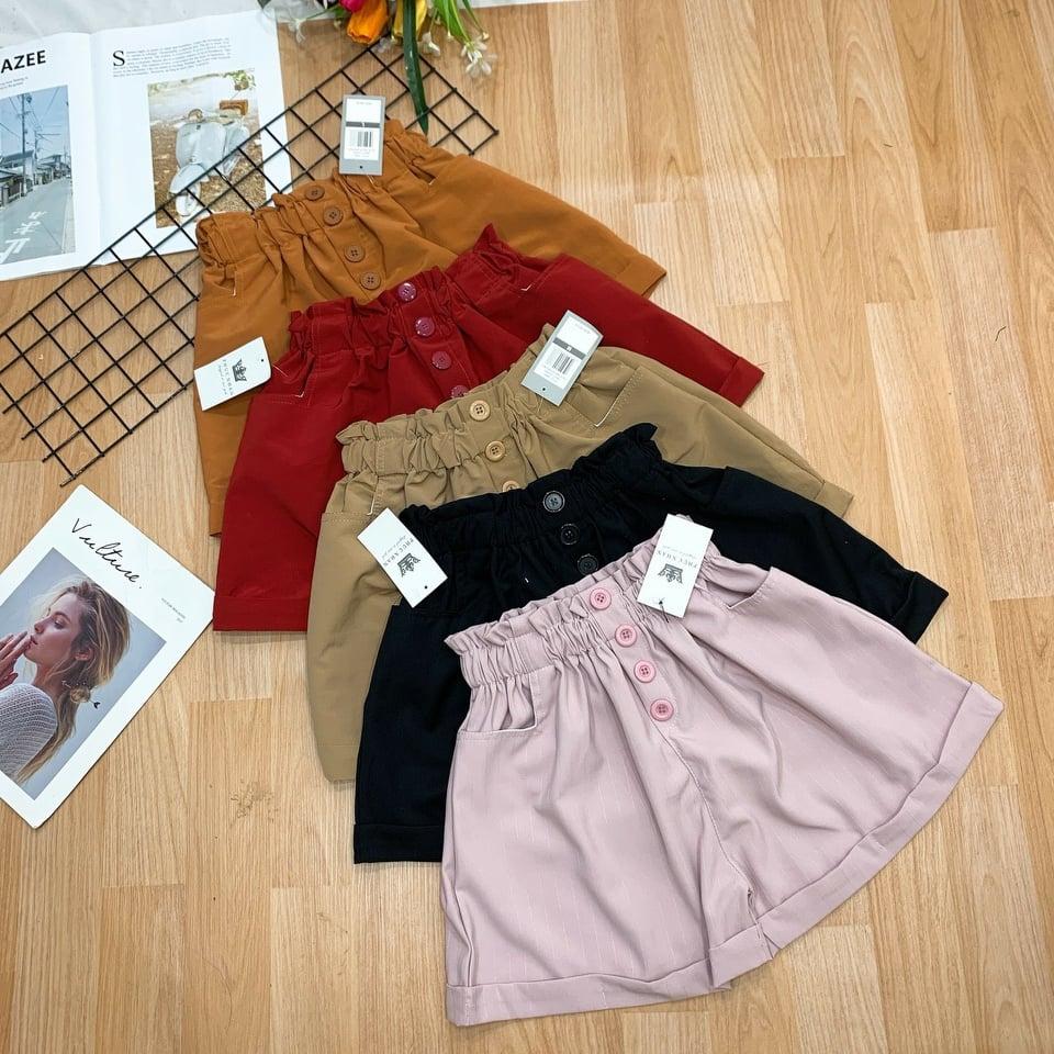 Quần kaki lưng thun phối nút TTKX0338